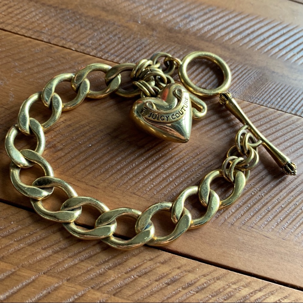 Juicy Couture Banner Heart Charm Bracelet